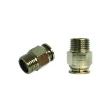 Mufa rapida dreapta din metal fi 10 cu filet M16 si surub metalic