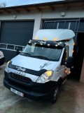 Parasolar Parbriz Iveco 2007-2015 Fumuriu cu LED-uri Albe/Rosii/Galbene, Plastic ABS, Negru Lucios, Tuning Auto Exterior