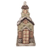 Casuta Craciun ceramica multicolora 36x30x80 cm