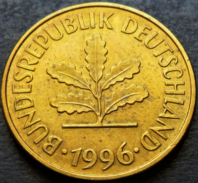 Moneda 5 PFENNIG - GERMANIA, anul 1996 * cod 2844 - litera J foto