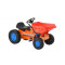 Tractor cu pedale pentru copii, cupa manevrabila in fata, portocaliu, Hecht