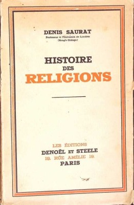 HISTOIRE DES RELIGIONS-DENIS SAURAT-267331 foto