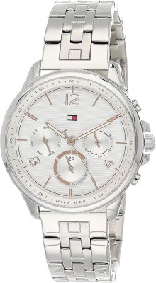 Ceas Tommy Hilfiger pentru femei, cu curat, cronograf, 1782222, alb argintiu - RESIGILAT foto