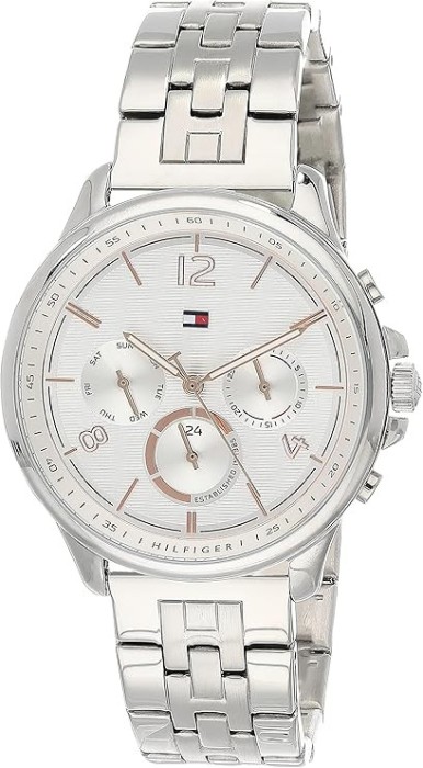 Ceas Tommy Hilfiger pentru femei, cu curat, cronograf, 1782222, alb argintiu - RESIGILAT