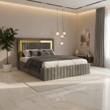 Pat Tapitat Loris Gri Catifea Premium Disponibil acum