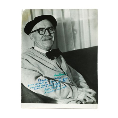 Tudor Arghezi, fotografie cu dedicație olografă, 8 iunie 1960 foto