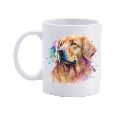 Cana alba personalizata, Golden Retriever, INOVATIX&amp;reg;. 330ml foto