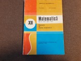 NICU BOBOC MATEMATICA MANUAL PENTRU CLASA A XII A ELEMENTE DE ANALIZA MATEMATICA 1994