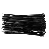 Benzi de strangere Topex 3.6 x 200 mm, set 100 bucati negre