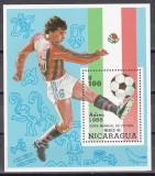 Nicaragua 1986 - Campionatul Mondial de Fotbal - Mexic 1986, Colita, MNH