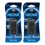 Pachet 2 x Odorizant auto grila ventilatie Puf-Puf K2 Neone New Car (Unisex)