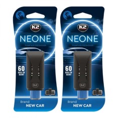Pachet 2 x Odorizant auto grila ventilatie Puf-Puf K2 Neone New Car (Unisex)