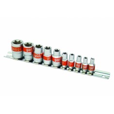 Trusa tubulare Torx 1/4&quot;, 3/8&quot;, 10 bucati CR-V, Gadget, 330561