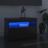Cumpara ieftin Comodă TV cu lumini LED , gri extralucios, 60x35x40 cm