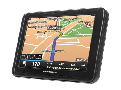 Gps serioux urban pilot upq500 5.0 tft rezolutie: 800*480 mstar2531 800mhz 256 mb ddr3 ram foto