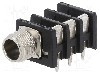 Conector jack, Jack 6,3mm, 3 contacte, mama, NEUTRIK - NRJ6HM-1