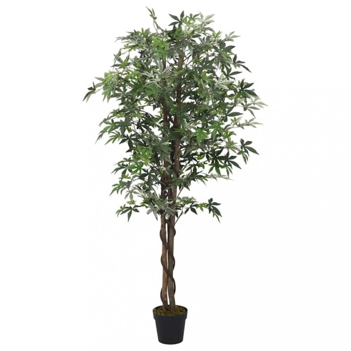Arbore de arțar artificial 224 de frunze 80 cm verde
