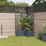 VidaXL Ghivece de Grădină 1 buc Zăbrele Gri 80 x 80 x 142 cm Plastic