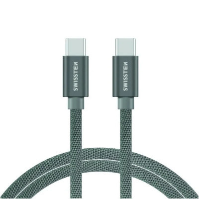 Cablu Date Swissten USB-C to USB-C Textil 1.2M Gri foto