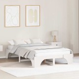 Cumpara ieftin Cadru de pat alb, 120x200 cm, din lemn de pin solid.