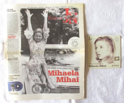 MIHAELA MIHAI - CD Muzica de colectie Vol. 36 + ziar JURNALUL NATIONAL, 2008. CD original cu holograma, nou foto