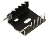 Radiator Extrudat U Negru 36,2mm x 30,4mm x 36,2mm 17K/W