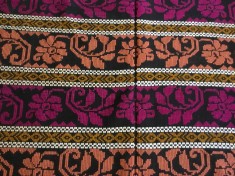 arta / traditie / rustic / design - Cuvertura , Macat , Scoarta , Patura taraneasca realizata manual la razboiul de tesut !