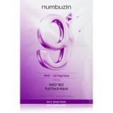 Numbuzin No. 9 NAD Bio Lifting-sil Full Face Mask mască de colagen, cu efect de fermitate cu peptide 4 buc