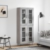 VidaXL Dulap &icirc;nalt, gri sonoma, 69,5x34x180 cm, lemn compozit 3198311