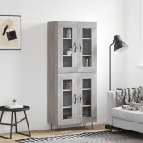 VidaXL Dulap &icirc;nalt, gri sonoma, 69,5x34x180 cm, lemn compozit 3198311