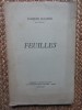 Jacques JAUJARD. Feuilles. Librairie Blaizot Paris 1974