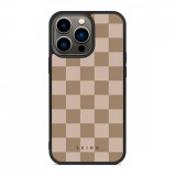Husa iPhone 14 Pro - Skino Chess, maro - bej