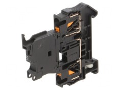 Conector de &Icirc;mbinare Șine 0,2-6mm2 2 Borne Negru PT