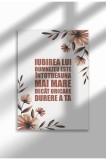 Poster Canvas Religios &icirc;n Lb Rom&acirc;nă &ndash; Print Digital Ne&icirc;nramat pe P&acirc;nză - Iubirea Lui Dumnezeu | A3 (29.7 x 42 cm)