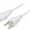 Cablu Alimentare 1m Alb 10A IEC C13 - NEMA 5-15