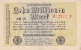 Bancnota Germania 10.000.000 Marci 1923 - P106a XF+ ( unifata - vezi descriere )