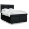 vidaXL Pat box spring cu saltea, negru, 140x190 cm, textil 3290499