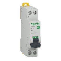 Siguranta automata modulara Schneider Electric Easy 9 EZ9 P32610, 4.5 kA, 1P+N, 10 A, curba C