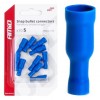Set 10 Conectori Mama Izolati, Sertizare Cablu 1.5-2.5mm&sup2;, 15A, 5mm, Rosu, PVC, Unghiular 16-14AWG