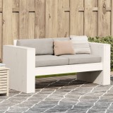 Canapea de gradina 2 locuri, alb 134x60x62 cm, lemn masiv pin GartenMobel Dekor, vidaXL