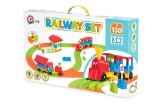 Cumpara ieftin Set de constructie, 121 de piese, pista de tren TechnoK