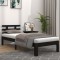 vidaXL Cadru de pat, negru, 90x200 cm, lemn masiv 814743