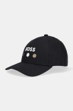 BOSS Green șapcă de baseball din bumbac culoarea negru, cu imprimeu, 50546273
