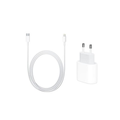 Incarcator Lightning cu Adaptor 25W USB-C Compatibil cu Iphone 12/12Pro/12 Pro Max, 13/13Pro/14/14Pro, Alb foto