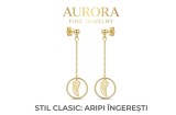 Cumpara ieftin Cercei Lungi din Argint 925 Placati cu Aur Aurora , Model Aripi IngereE ti A n Cerc