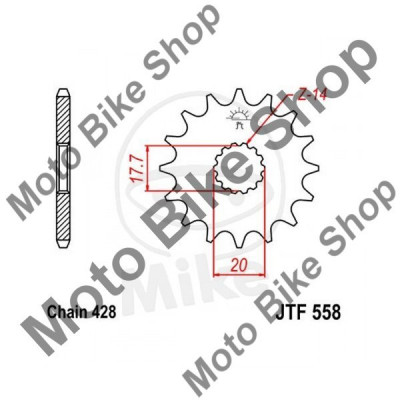 MBS Pinion fata 428 Z18, JTF558.18, Cod Produs: 7263973MA foto