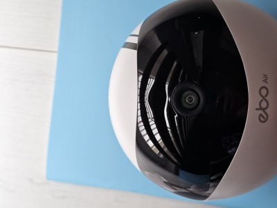 Mini-robot spy Enabot EBO AIR Camera mobila Wireless 1080P HD WiFi Viziune nocturna Incarcare automata Detectare miscare Audio Motor silentios foto