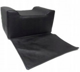 Puf negru pentru scaun de coafură pentru copii
