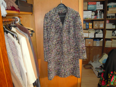 Palton de dama CORI COLLECTION din lana 100%, masura 44, multicolor foto