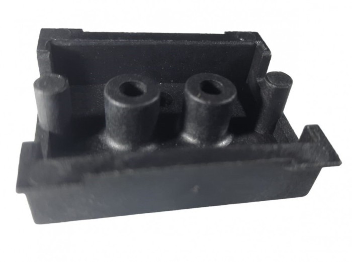 Suport din plastic pentru sina DIN omega 35mm autoadeziv 43x38mm